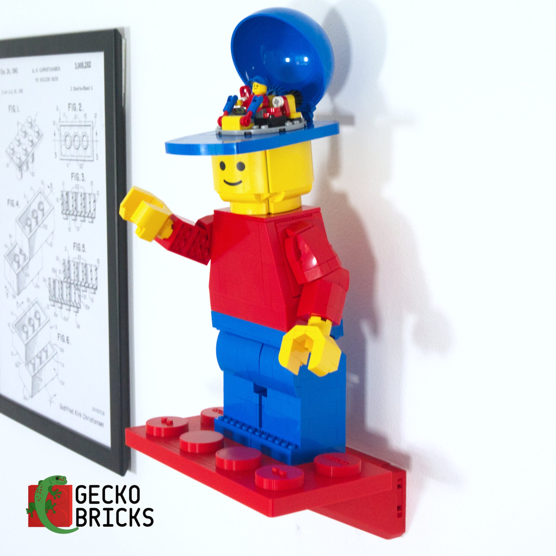Upscaled Minifigure Wall Mount - 40649 40504 76393 4081 image 5