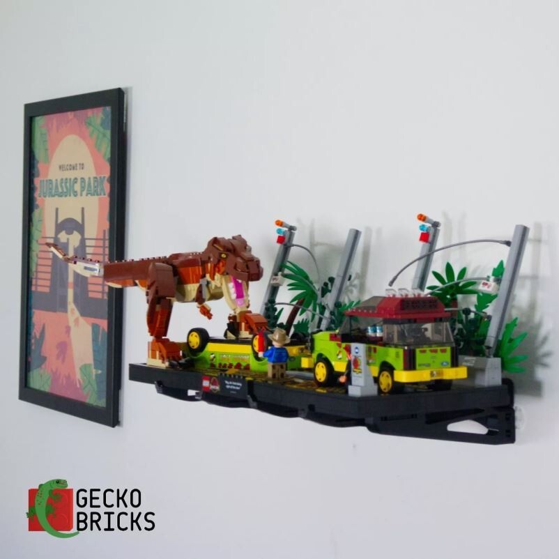 Jurassic Park Diorama T-rex Break Out - 76956 - Wall Mount image 5