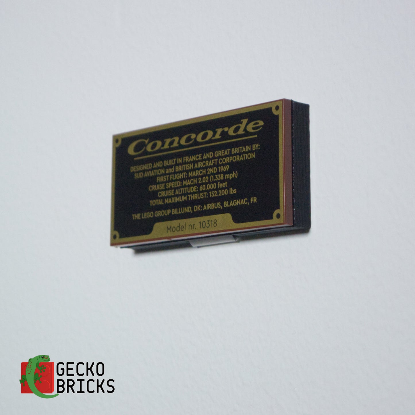 LEGO Icons Concorde (Angled Bracket) - 10318 - Wall Mount image 5