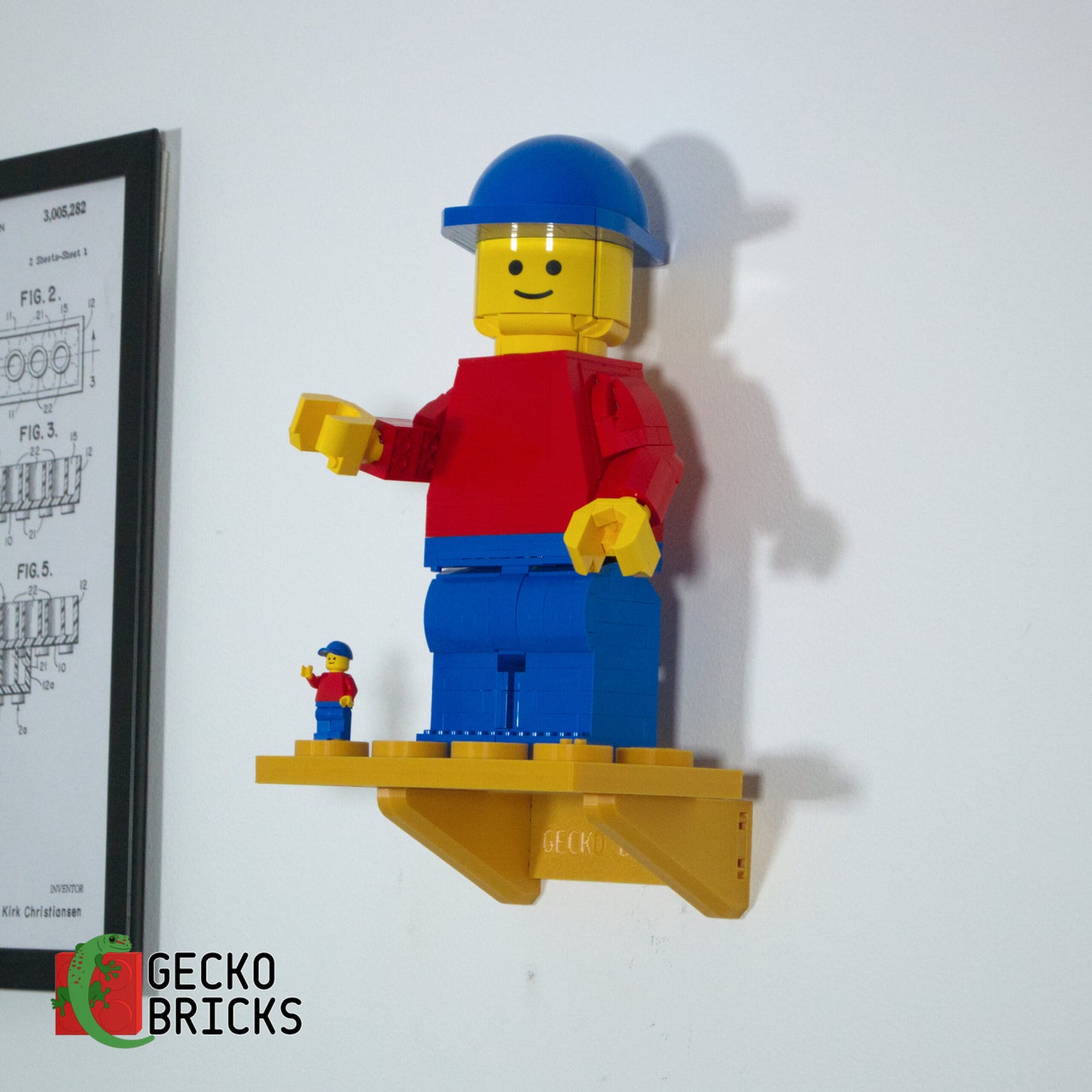 Upscaled Minifigure Wall Mount - 40649 40504 76393 4081 image 1